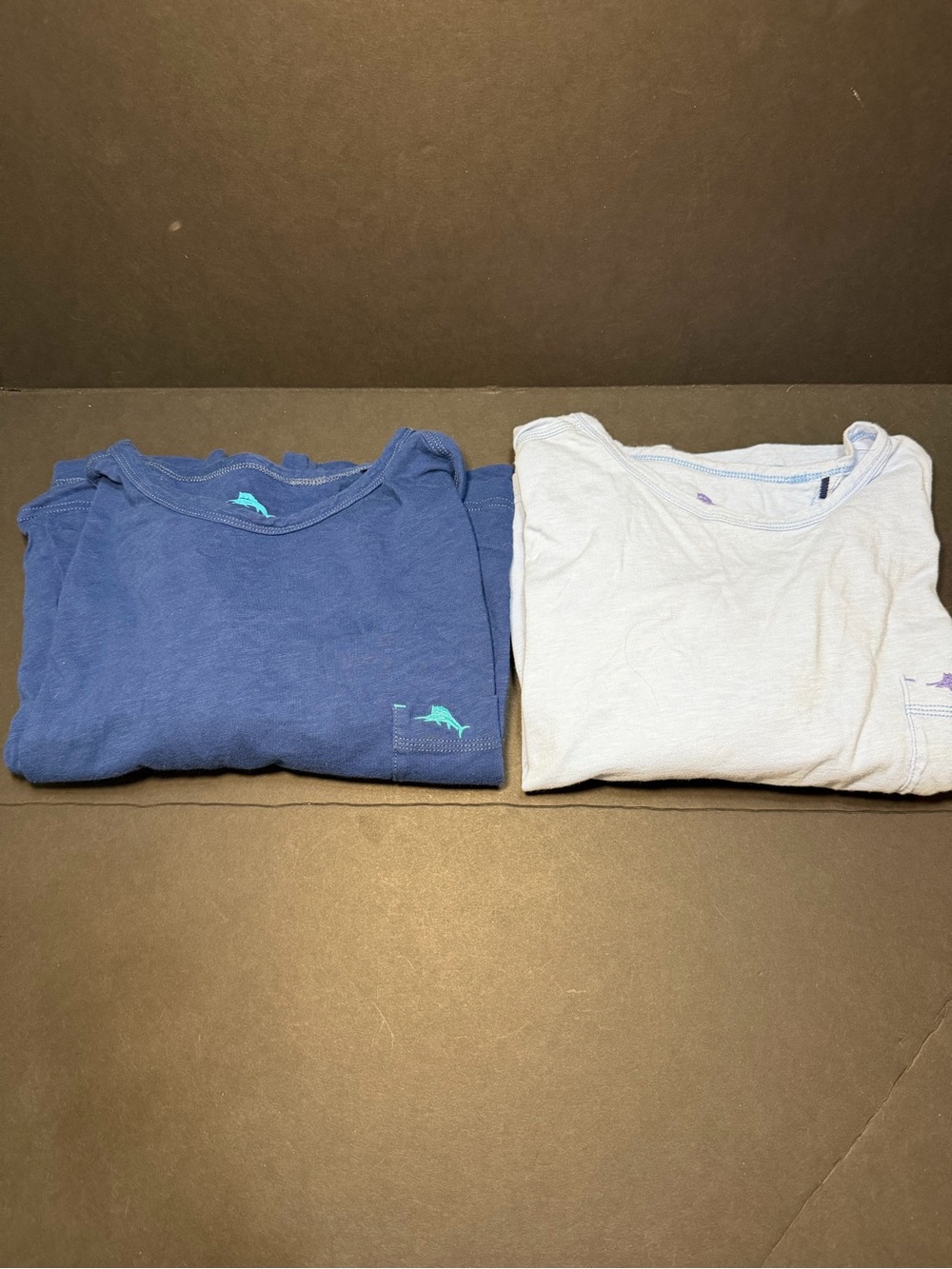 Tommy Bahama Short Sleeve Tees - Navy and Light Gray (sold together)